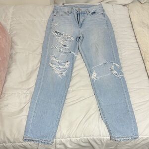 American Eagle Light Blue Distressed Women's Jeans